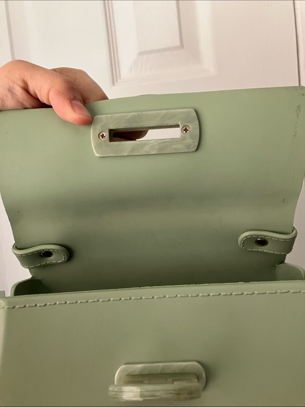 Salvatore Ferragamo Mint Green Gancini Bag - Picture 11 of 13